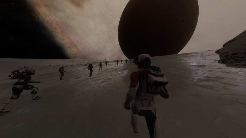 "Elite Dangerous pilots running"