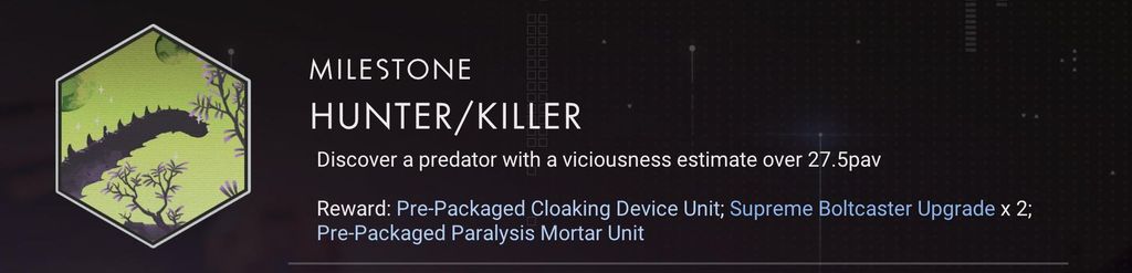 "NMS Voyagers Milestone: Hunter/Killer"
